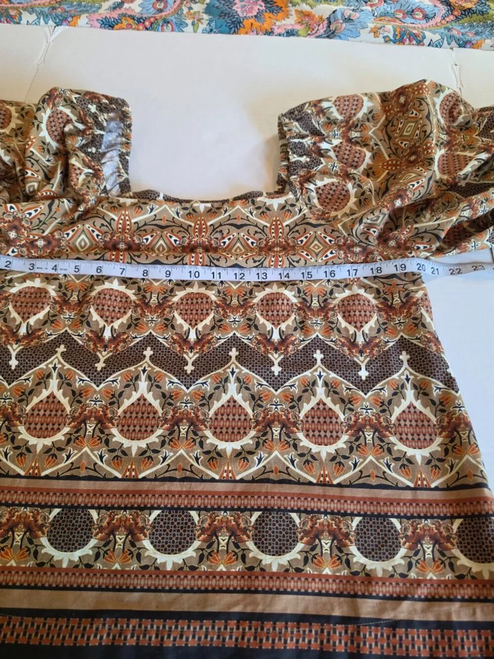 Porridge by Anthropologie Balloon Sleeve Square Neckline Top Size Med MWOT - Picture 6 of 10